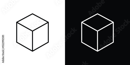 Cube icon Graphic vector set for ui design