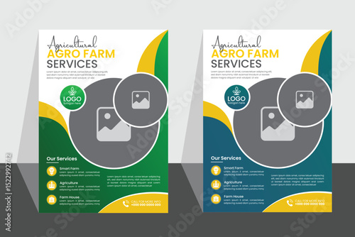 Editable Agriculture Flyer Layout – Eco Farming, Organic Produce, and Agri Startup Promotion Design