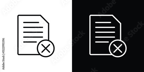 Delete Document icon Graphic vector set for ui design
