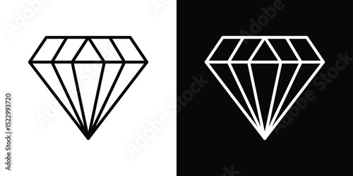 Diamond icon Graphic vector set for ui design