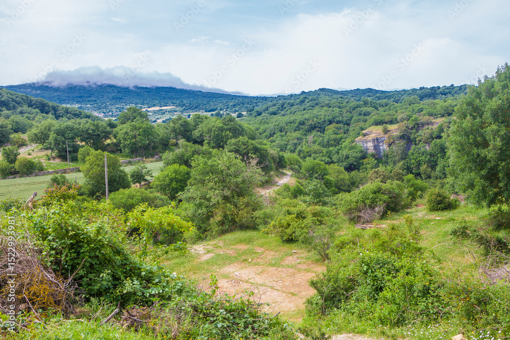 Fototapeta premium Goni Valley overview, Aizpun, Navarra, Spain