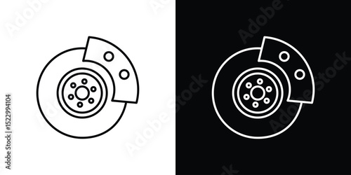 Disk brake icon Graphic vector set for ui design