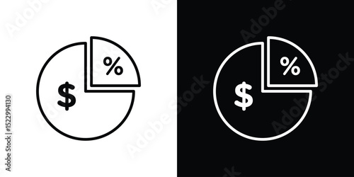 Dividend icon Graphic vector set for ui design
