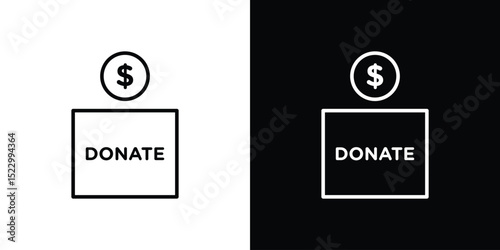 Donate icon Graphic vector set for ui design