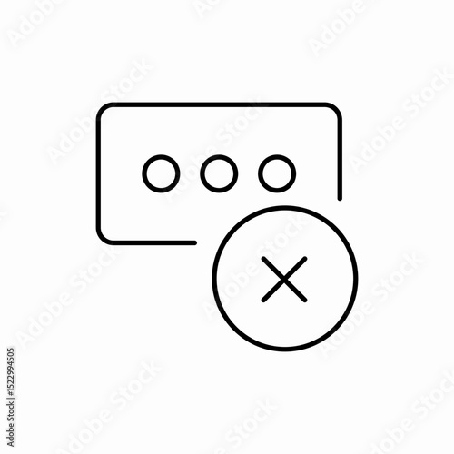 Password error security icon vector sign