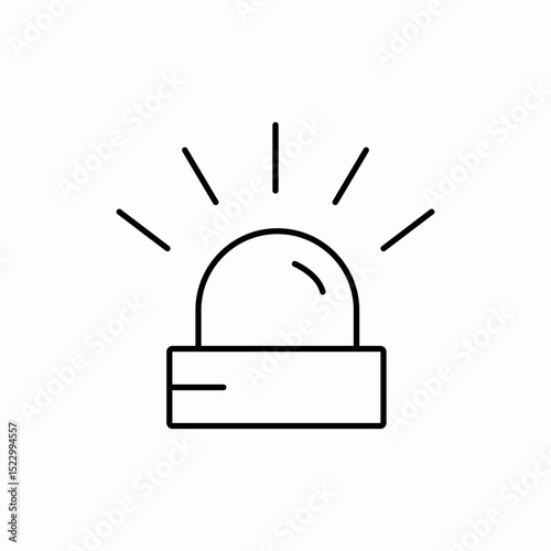 Alarm bell security icon vector sign