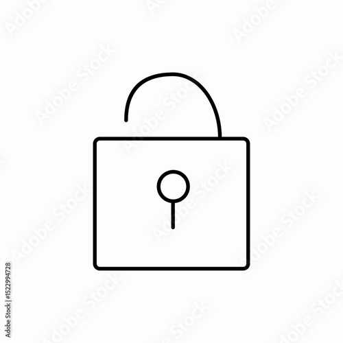 Padlock key security icon vector sign