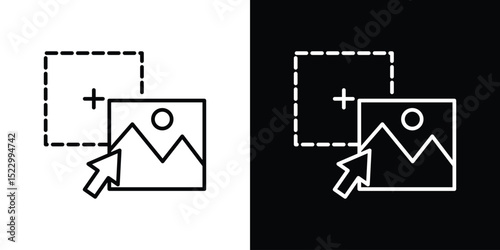 Drag and drop icon Graphic vector set for ui design
