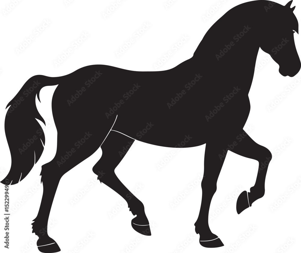 Fototapeta premium horse black silhouette,horse black vector 