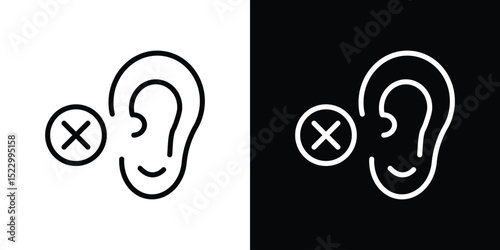 Ear deaf icon Graphic vector set for ui design