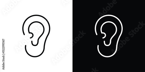 Ear icon Graphic vector set for ui design