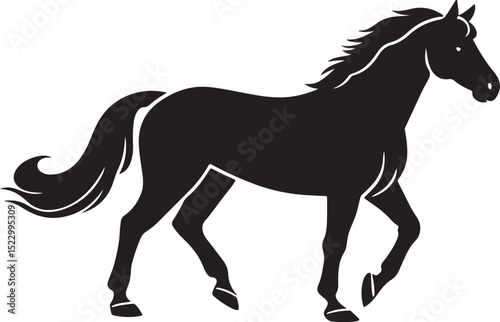 horse black silhouette,horse black vector
