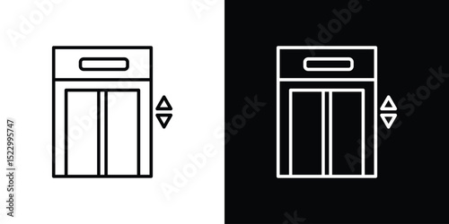 Elevator icon Graphic vector set for ui design