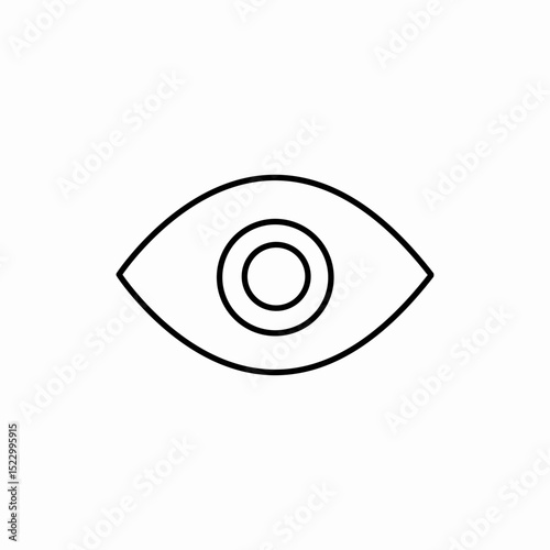 privacy eye visibility icon vector sign