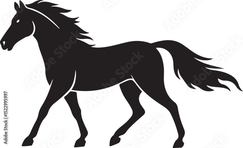 horse black silhouette,horse black vector
