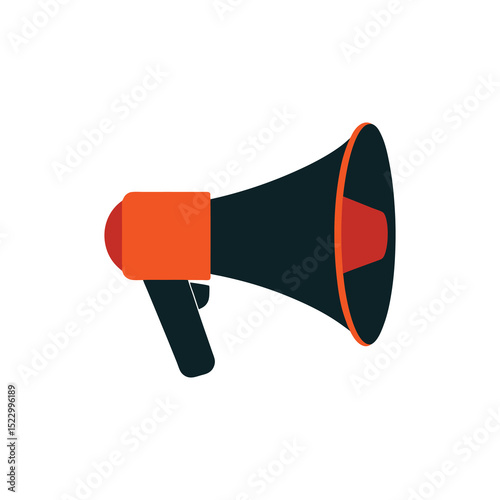 red megaphone on white