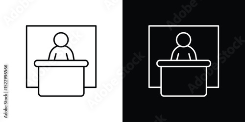 Exhibitor icon Graphic vector set for ui design
