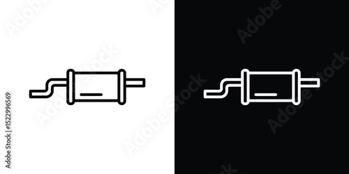 Exhaust pipe icon Graphic vector set for ui design