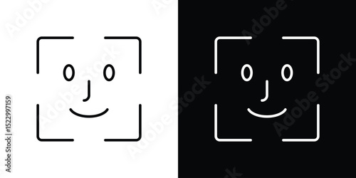 Face id icon Graphic vector set for ui design
