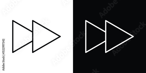 Fast forward icon Graphic vector set for ui design