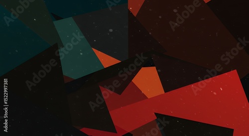 Abstract Geometric Composition with Angular Shapes and Textured Background