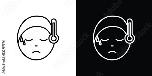 Fever icon Graphic vector set for ui design