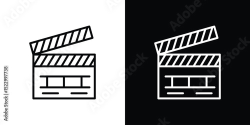 Film clapperboard icon Graphic vector set for ui design