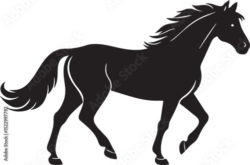 horse black silhouette,horse black vector
