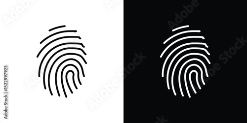 Fingerprint icon Graphic vector set for ui design
