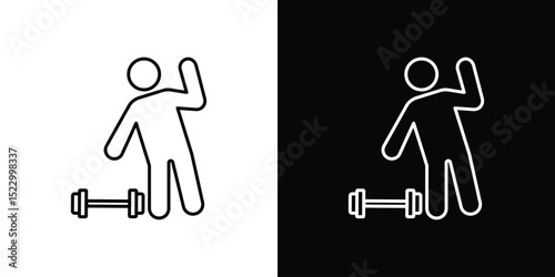Fitness exercise icon Graphic vector set for ui design