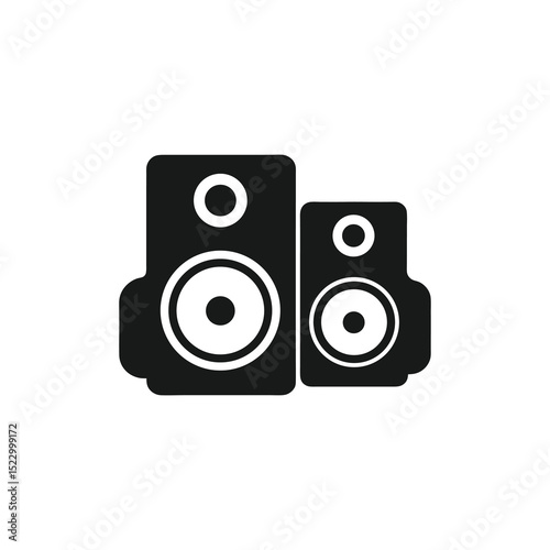 audio speakers isolated on white