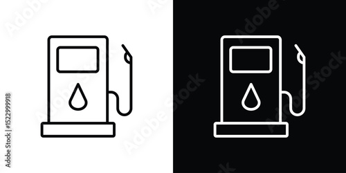 Gas station icon Graphic vector set for ui design