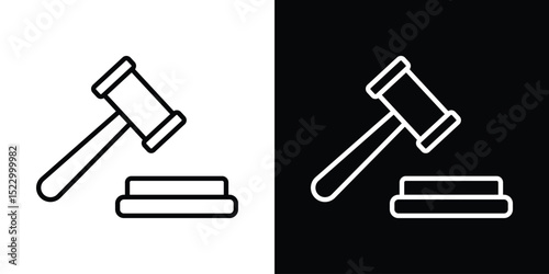 Gavel icon Graphic vector set for ui design