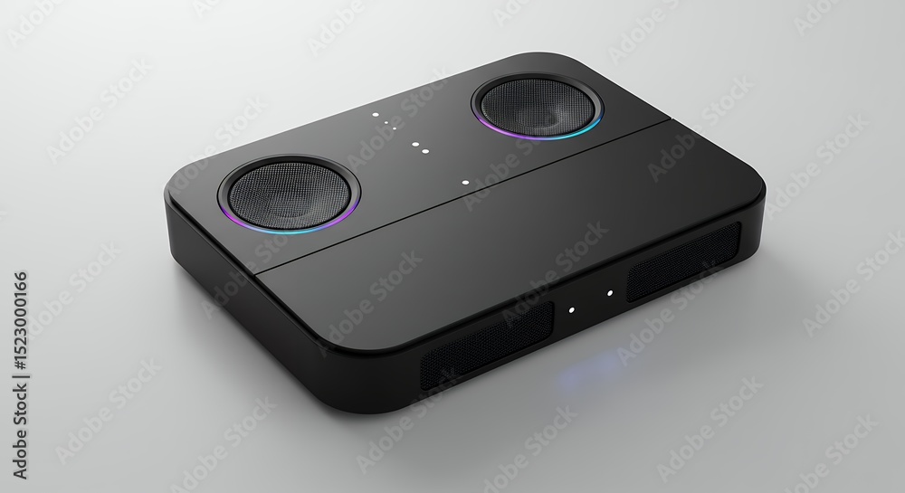 Obraz premium Modern black audio device