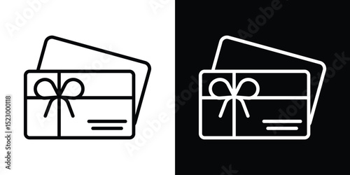 Gift card icon Graphic vector set for ui design