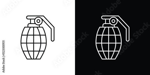 Hand grenade icon Graphic vector set for ui design