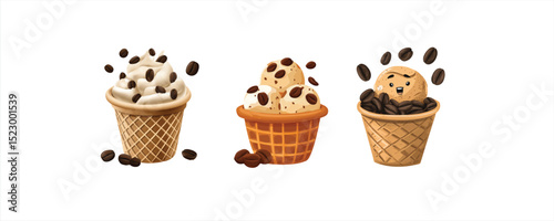 Whimsical ice cream cones delight colorful dessert art gallery vibrant atmosphere playful perspective