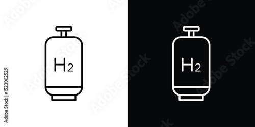 Hydrogen gas tank icon Graphic vector set for ui design