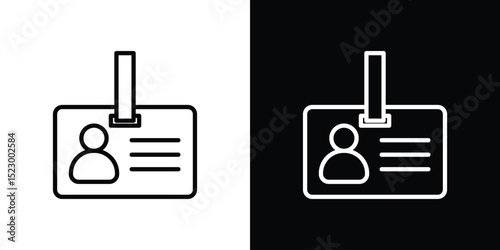 ID badge icon Graphic vector set for ui design