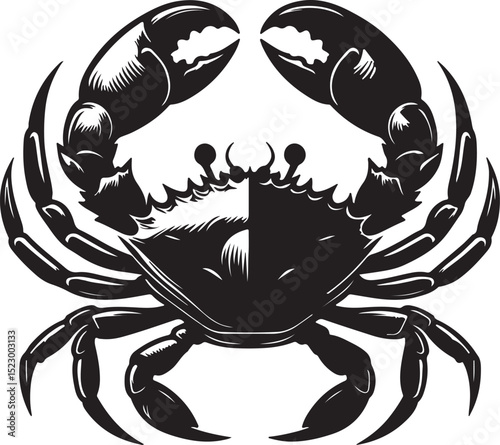 Crab high quality black vector