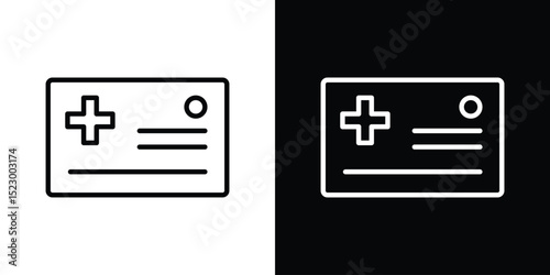 Insurance card icon Graphic vector set for ui design