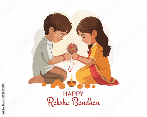 beautiful raksha bandhan festival greeting card India. editable abstract vector illustration design