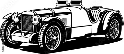 vintage  roadster car  vector