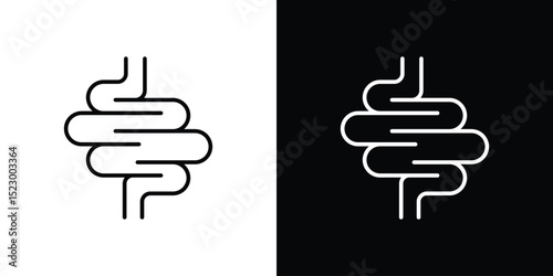 Intestine icon Graphic vector set for ui design