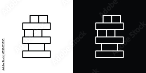 Jenga icon Graphic vector set for ui design