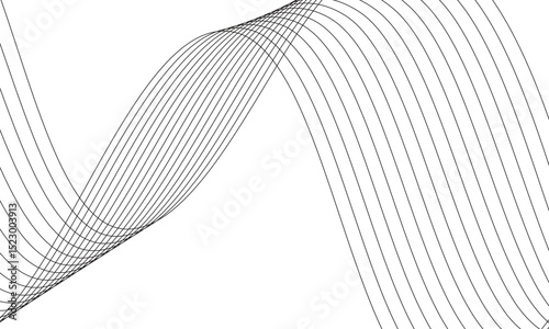abstract simple black blend line wavy design can be used background.