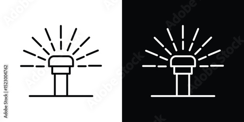 Lawn sprinkler icon Graphic vector set for ui design