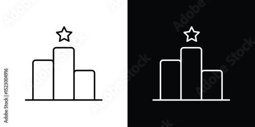 Leaderboard icon Graphic vector set for ui design