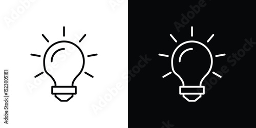 Light bulb icon Graphic vector set for ui design