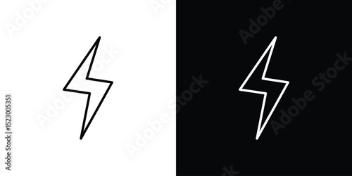 Lightning icon Graphic vector set for ui design